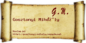 Gosztonyi Mihály névjegykártya